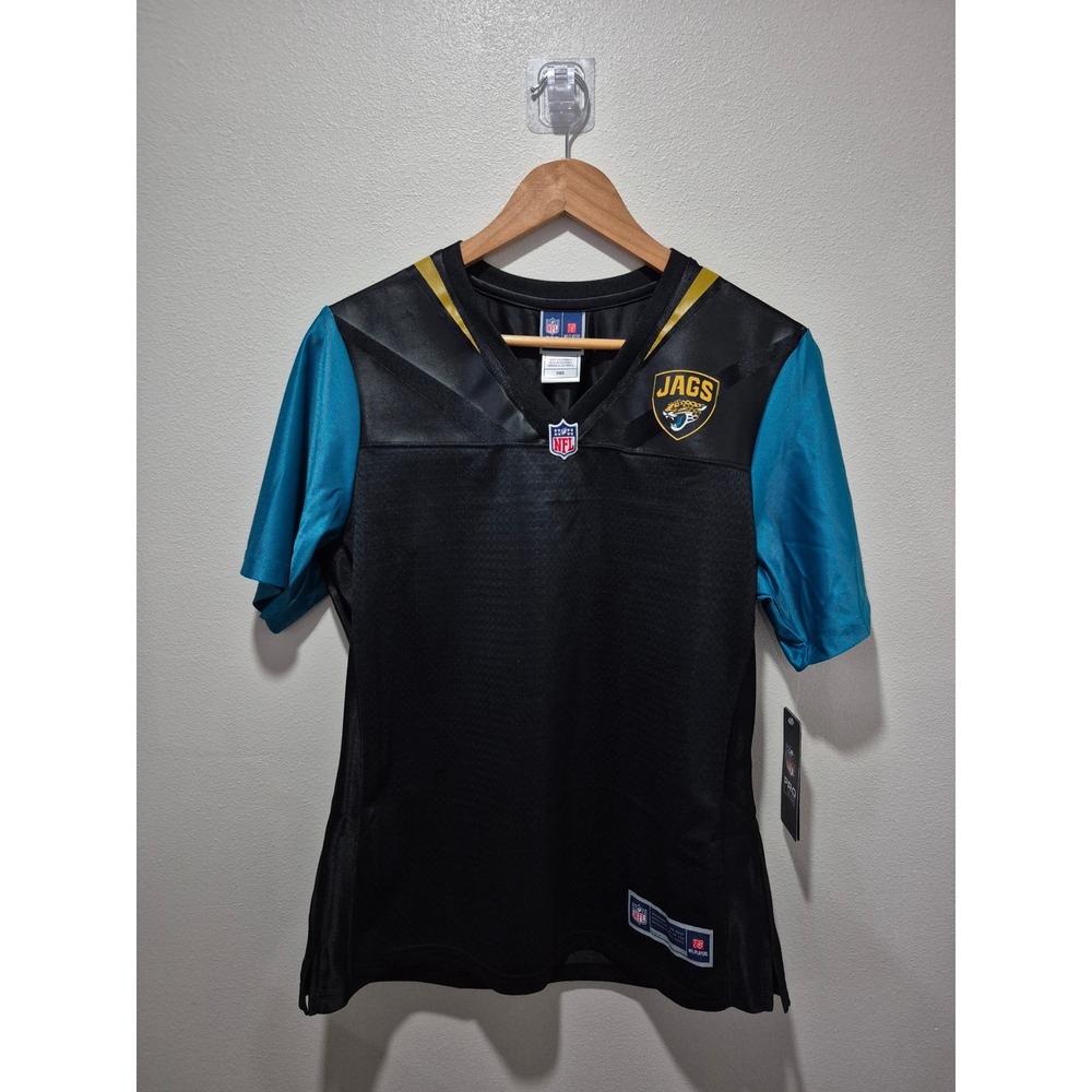 Womens Medium Jacksonville Jaguars NFL Pro Line Jersey‎ Black Teal Football
